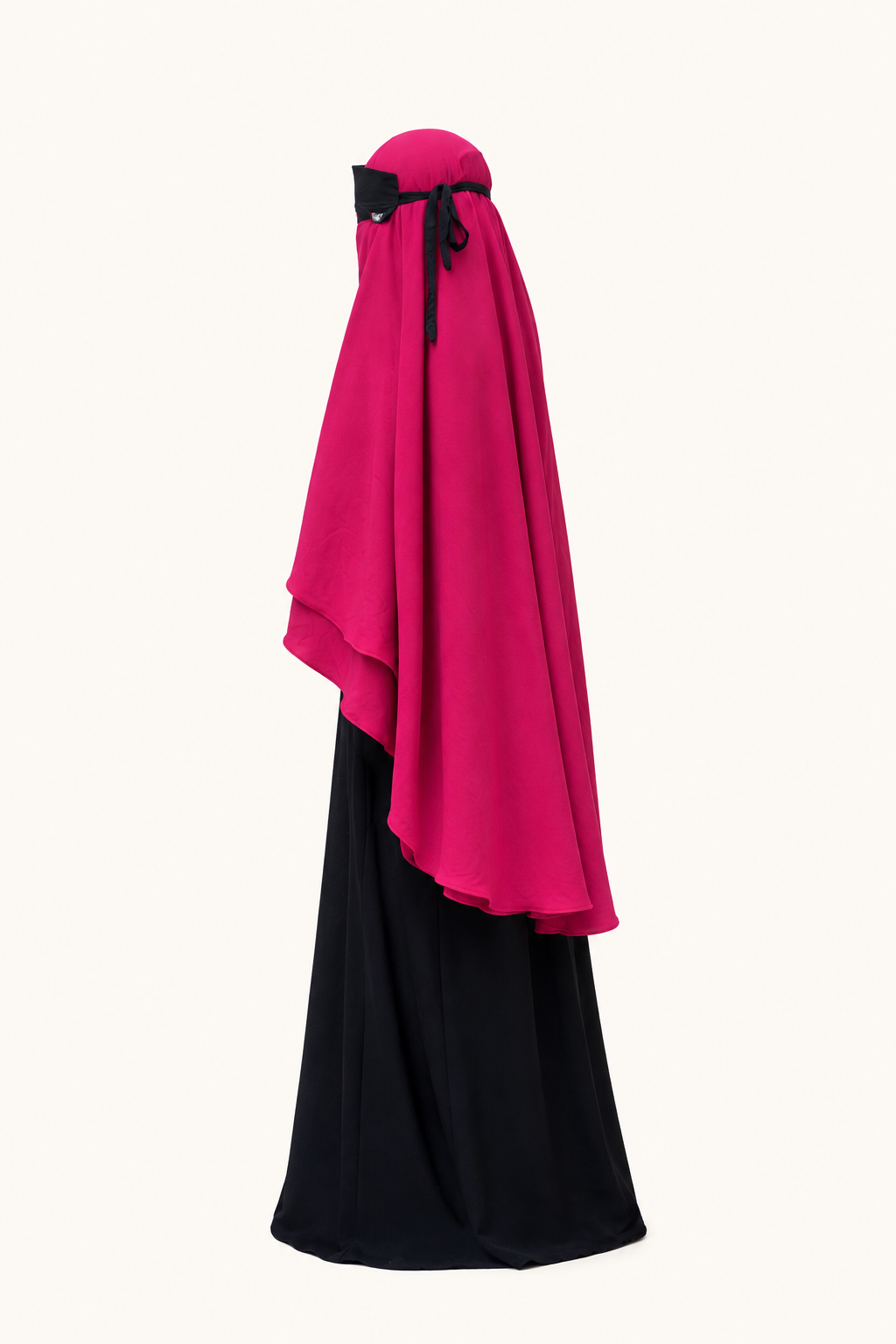 Khimar Red & Black